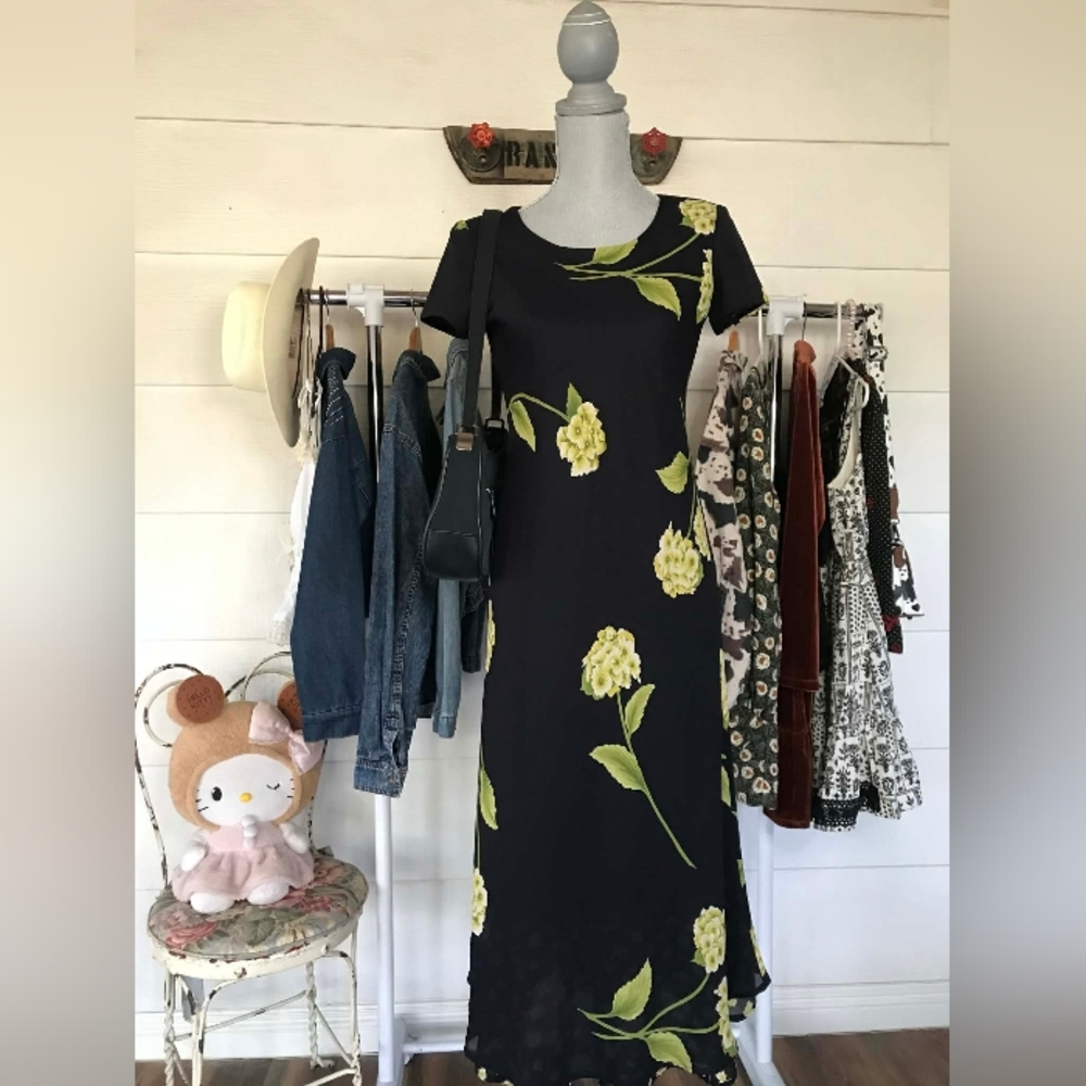 Jessica Howard 1980s Vintage Floral Dress Womens Size 4